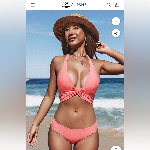 Cupshe coral pink bikini - Picture 1 of 3